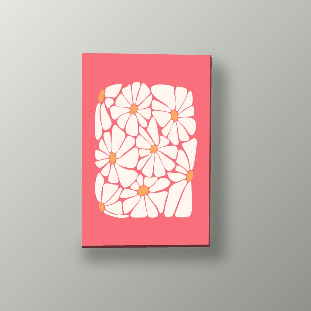 Margaritas sobre Coral | Cuadro decorativo de Monkey Canvas