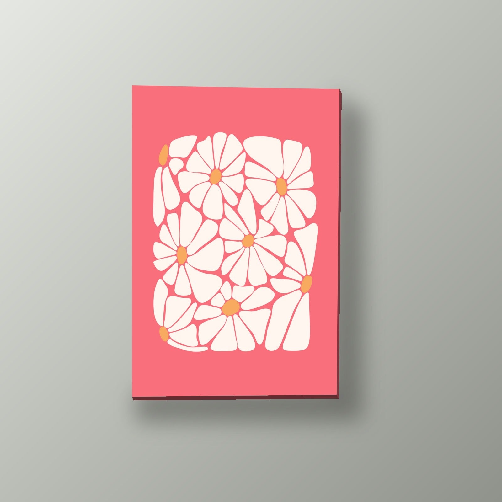 Margaritas sobre Coral | Cuadro decorativo de Monkey Canvas