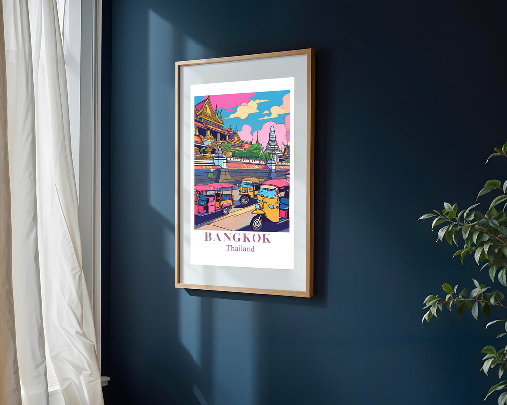 Postal de Bangkok | Cuadro decorativo de Monkey Canvas