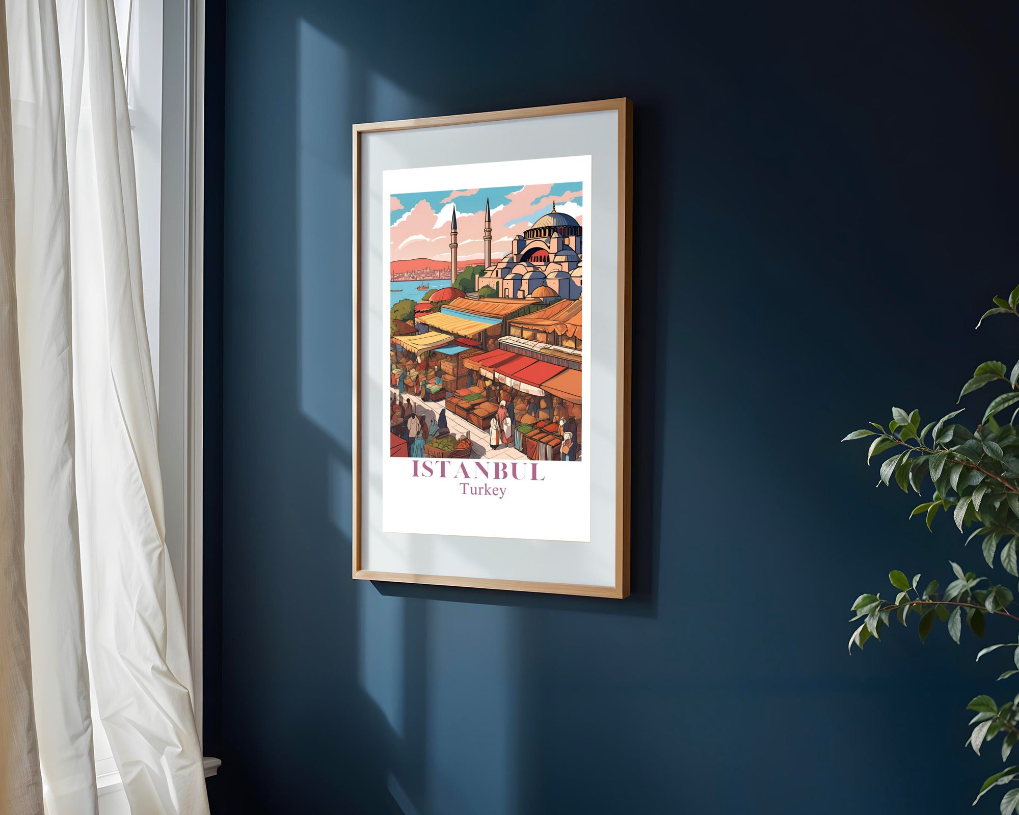 Postal de Estambul | Cuadro decorativo de Monkey Canvas