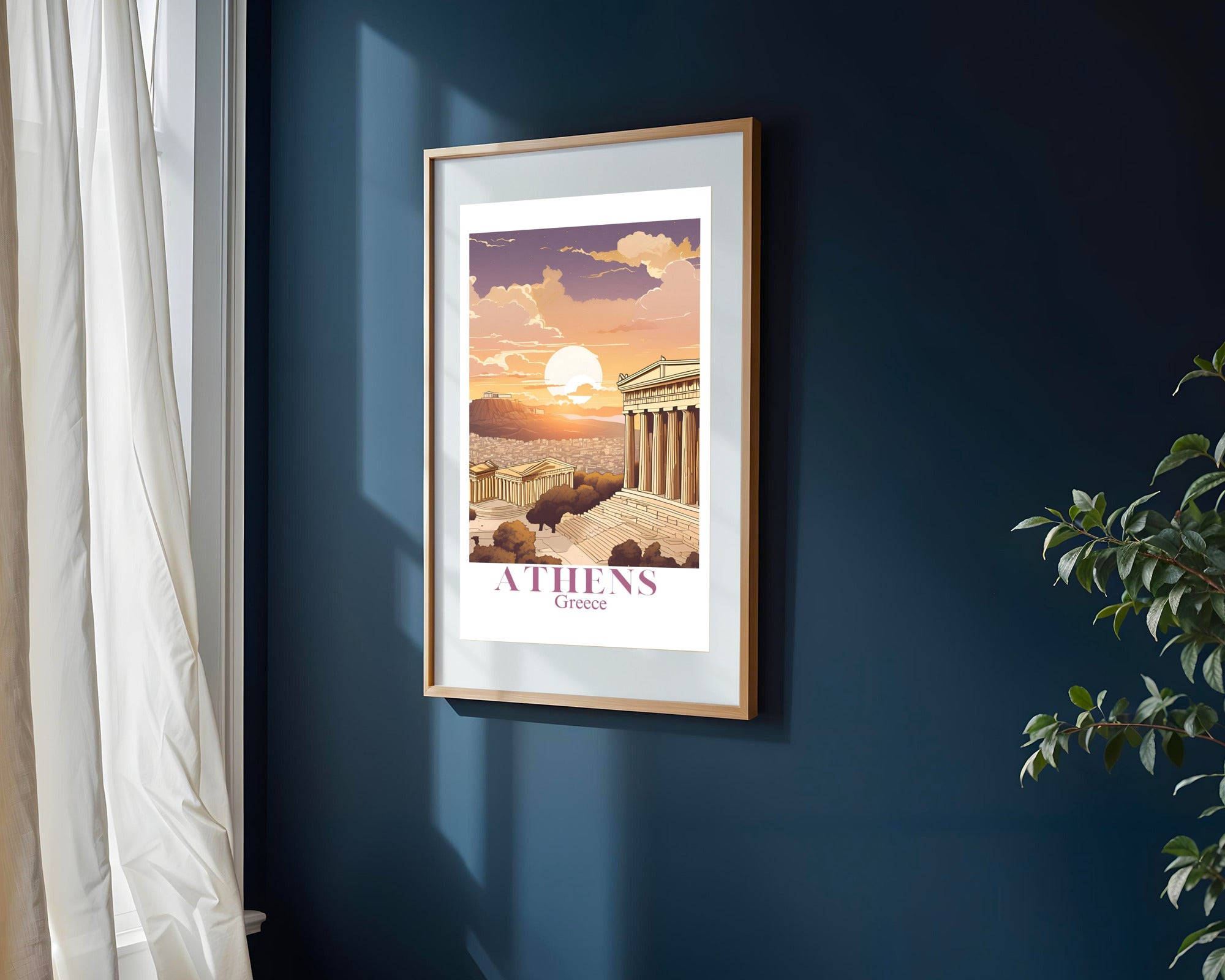 Postal de Atenas | Cuadro decorativo de Monkey Canvas