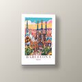 Postal de Barcelona | Cuadro decorativo de Monkey Canvas