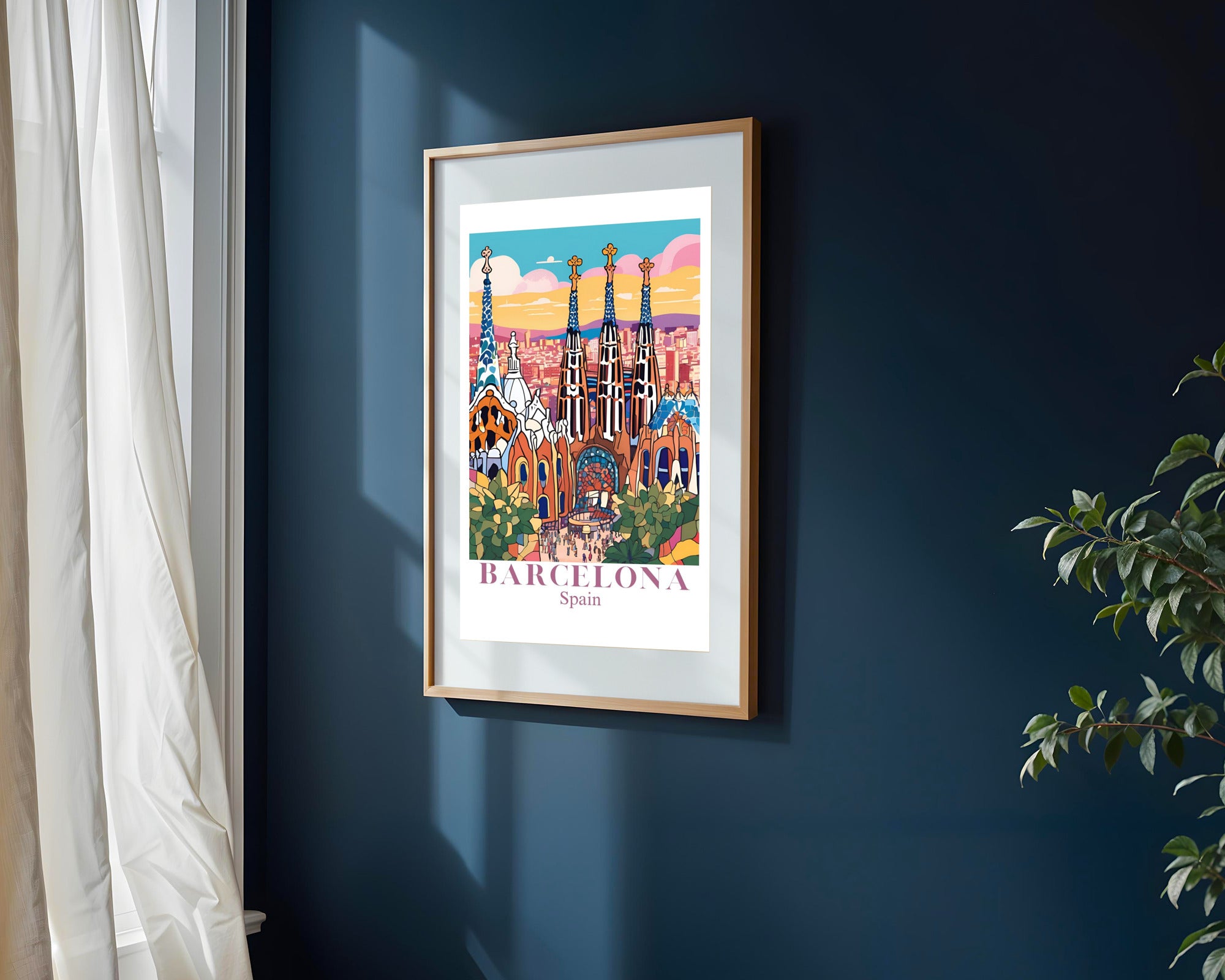 Postal de Barcelona | Cuadro decorativo de Monkey Canvas