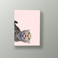Gato Curioso Boca Abajo | Cuadro decorativo de Monkey Canvas