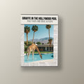 Jirafa en la Piscina Hollywood | Cuadro decorativo de Monkey Canvas