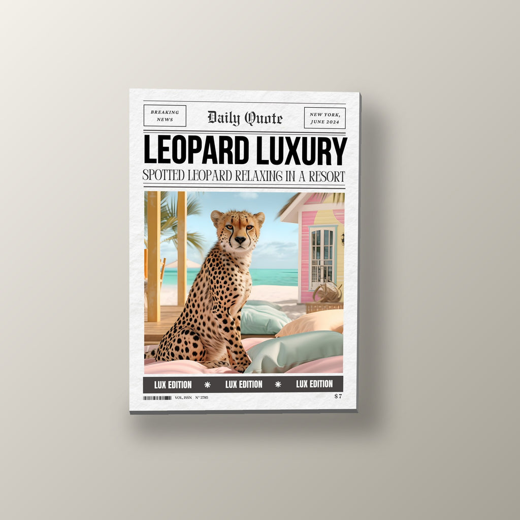 Leopardo de Vacaciones | Cuadro decorativo de Monkey Canvas