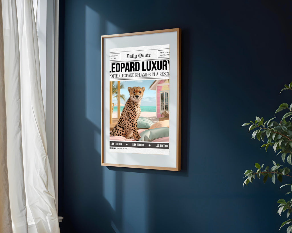 Leopardo de Vacaciones | Cuadro decorativo de Monkey Canvas