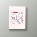 Rostro Abstracto en Linea | Cuadro decorativo de Monkey Canvas
