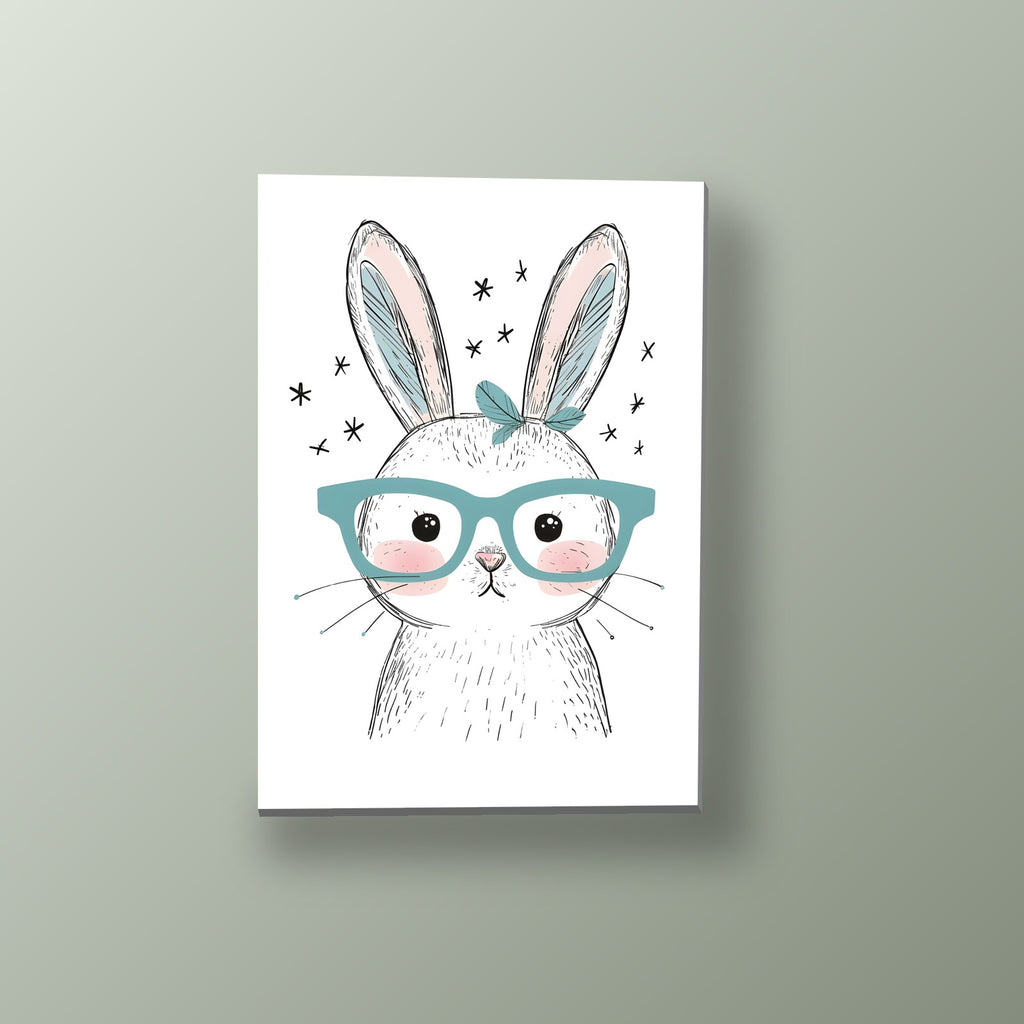 Conejita con Gafas | Cuadro decorativo de Monkey Canvas