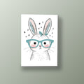 Conejita con Gafas | Cuadro decorativo de Monkey Canvas