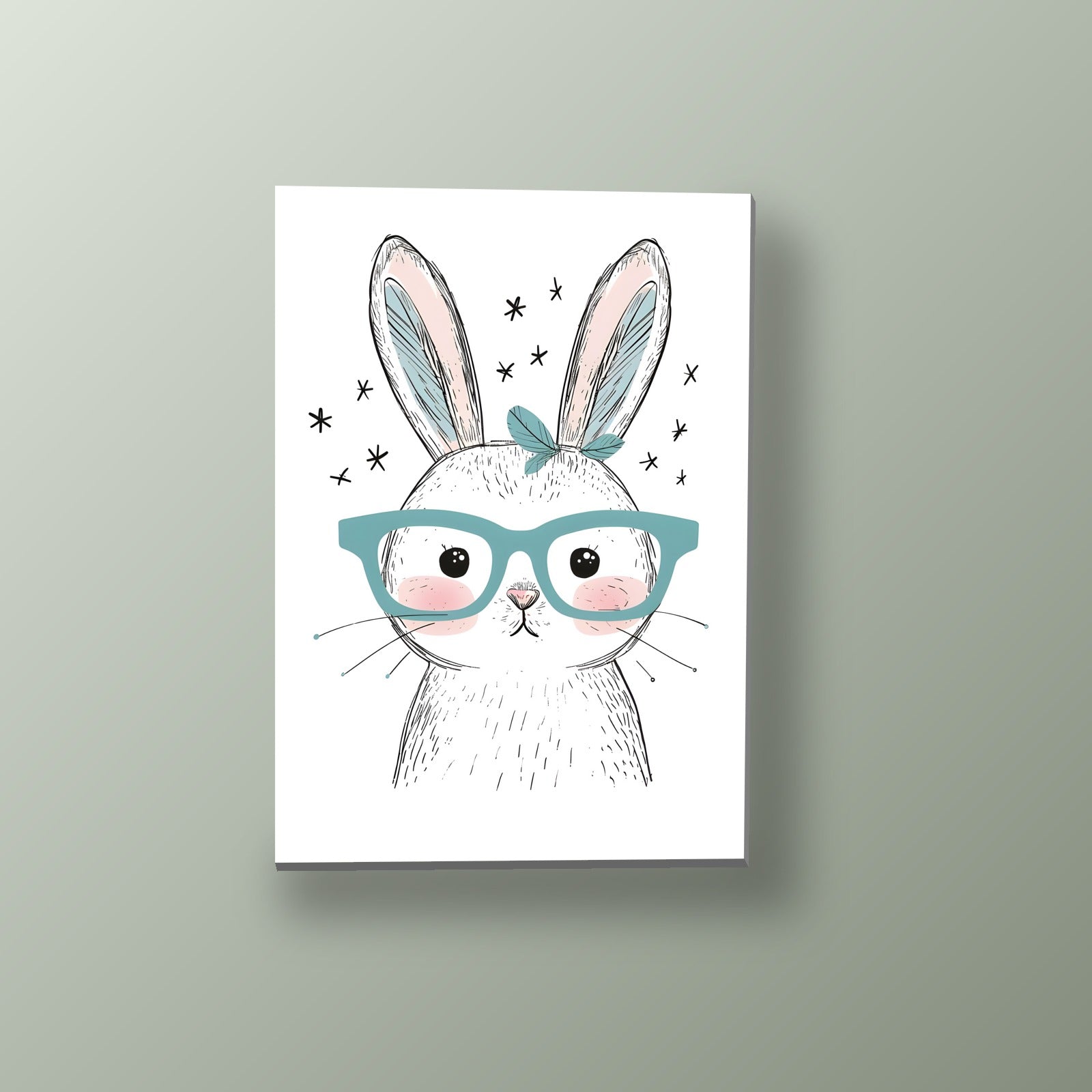 Conejita con Gafas | Cuadro decorativo de Monkey Canvas