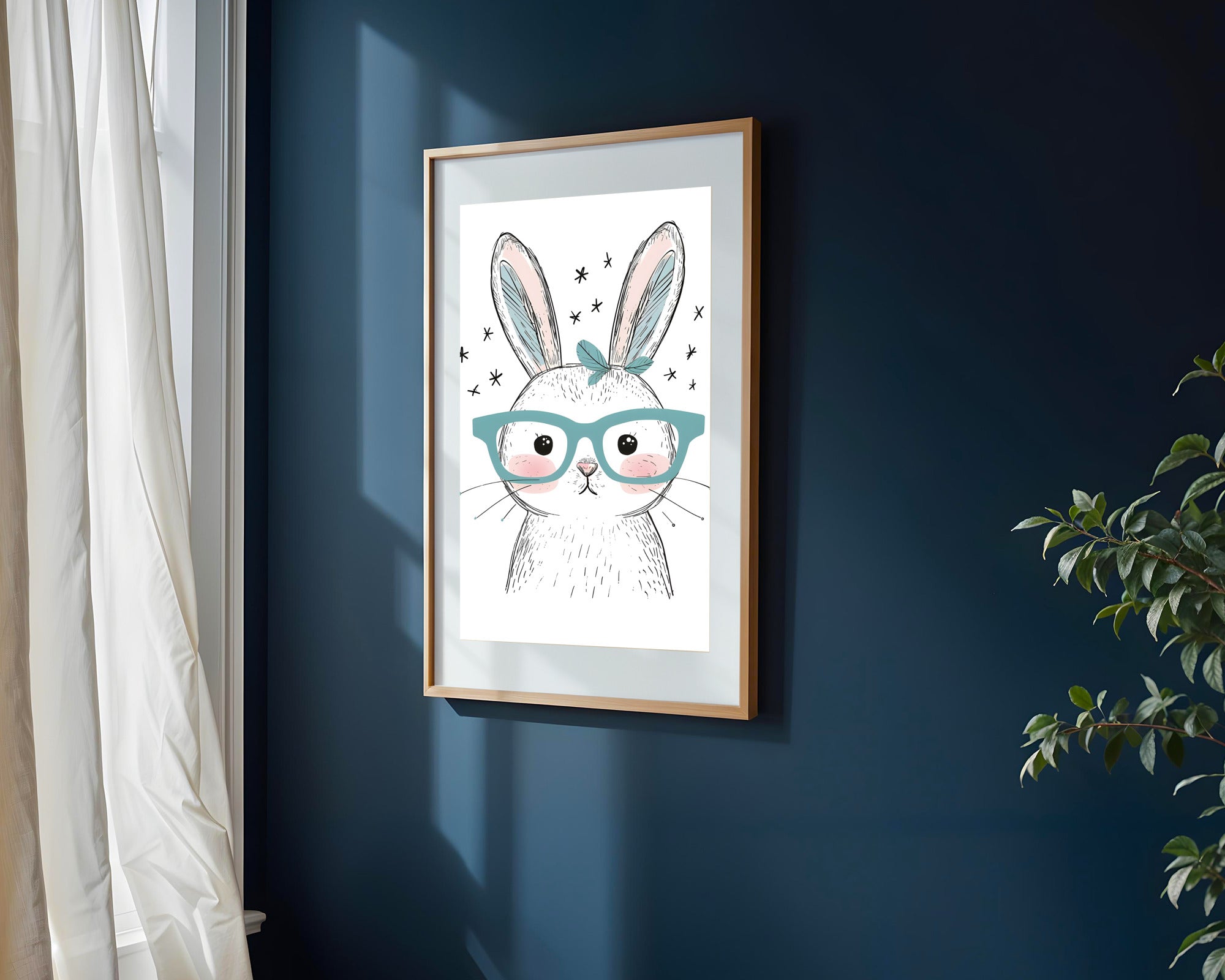 Conejita con Gafas | Cuadro decorativo de Monkey Canvas