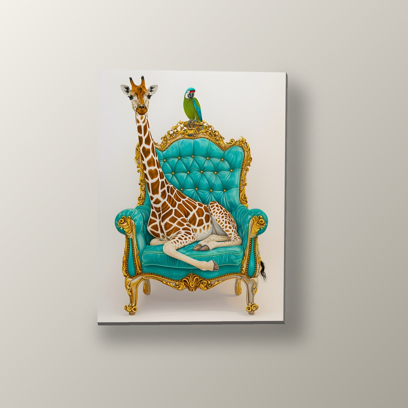 Jirafa en el Trono | Cuadro decorativo de Monkey Canvas