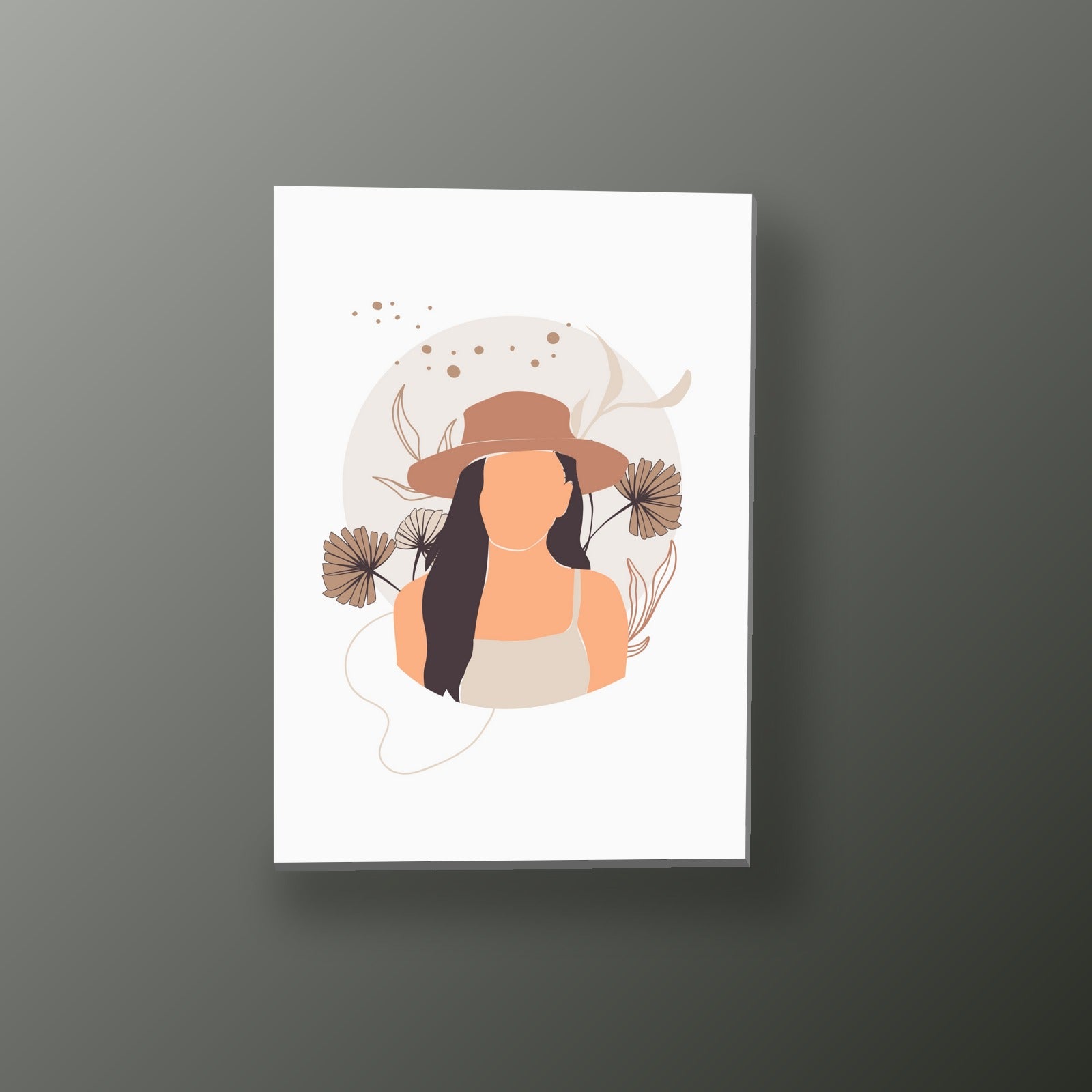 Silueta Boho Floral | Cuadro decorativo de Monkey Canvas