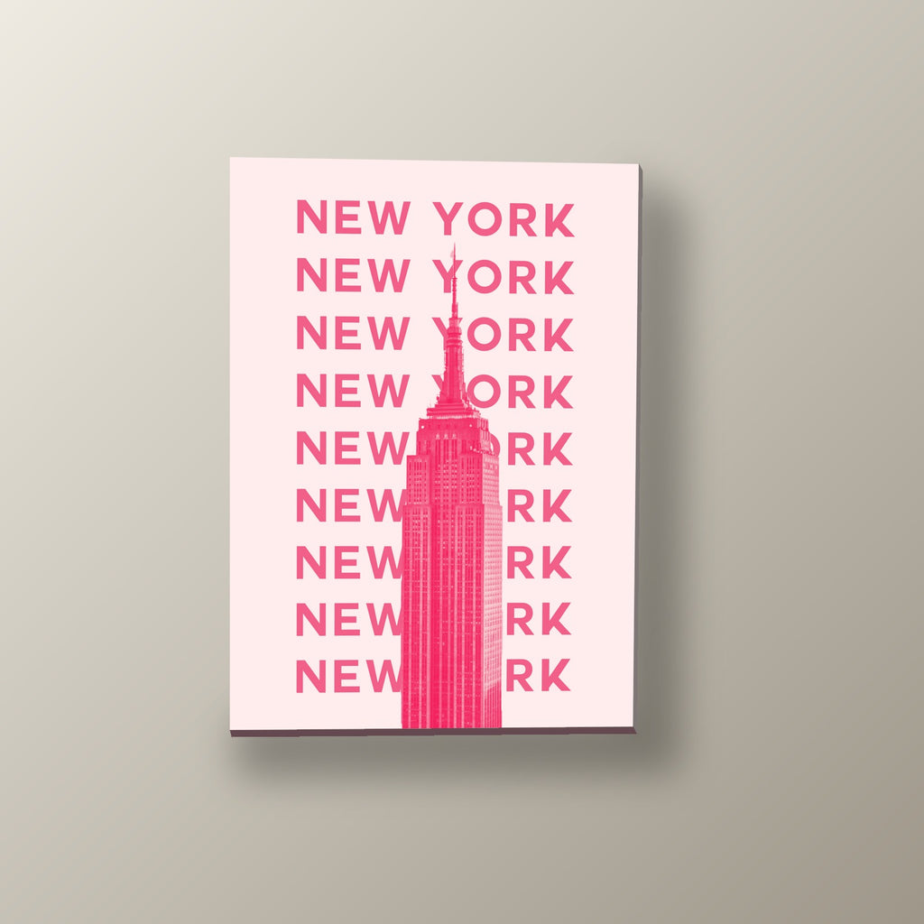 Skyline Tipografico de Nueva York | Cuadro decorativo de Monkey Canvas