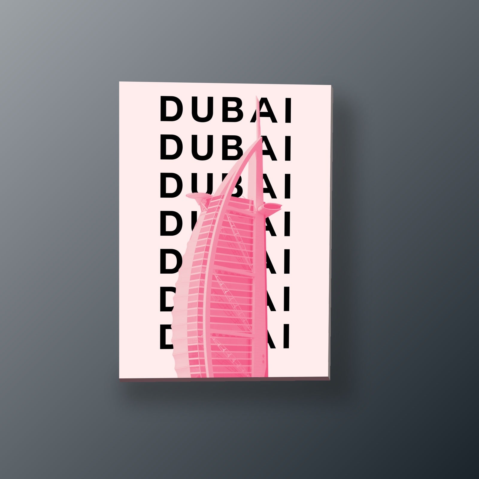 Burj Al Arab Rosa | Cuadro decorativo de Monkey Canvas