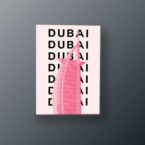Burj Al Arab Rosa | Cuadro decorativo de Monkey Canvas