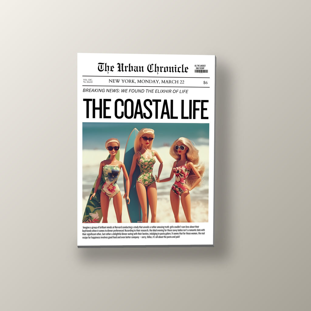 Surfistas Retro Coastal Life | Cuadro decorativo de Monkey Canvas