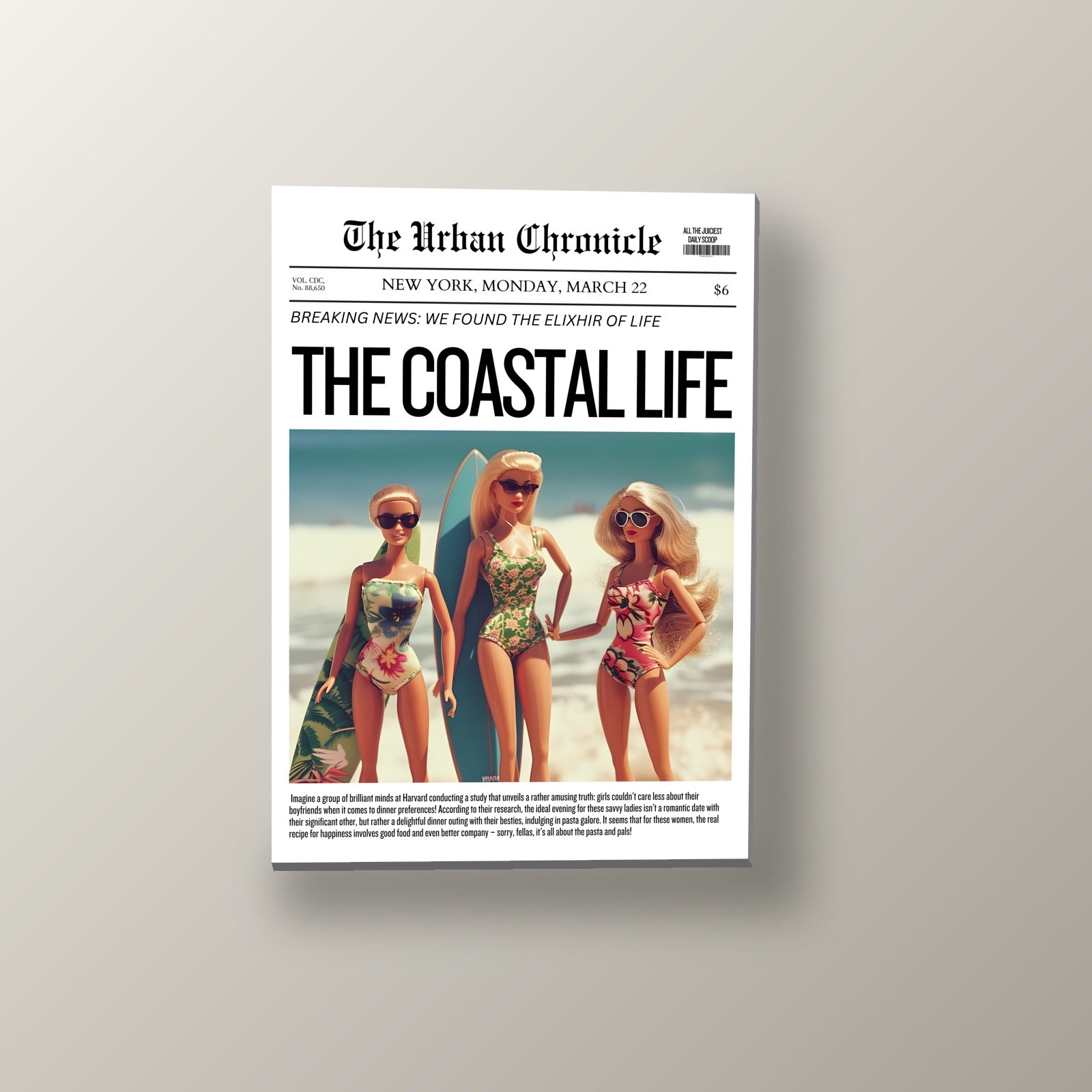 Surfistas Retro Coastal Life | Cuadro decorativo de Monkey Canvas