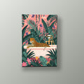 Leopardo en la Tina Tropical | Cuadro decorativo de Monkey Canvas