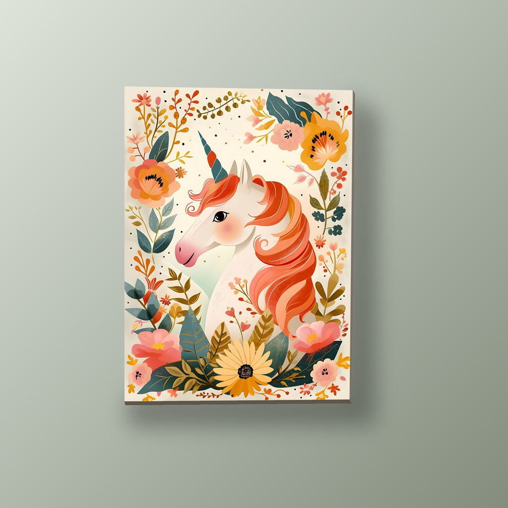 Unicornio Floral | Cuadro decorativo de Monkey Canvas