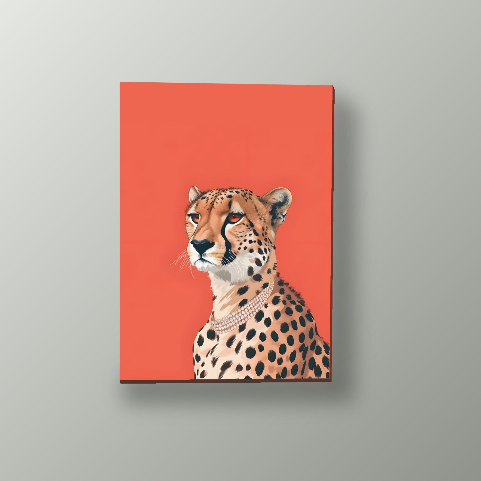 Guepardo con Collar de Diamantes | Cuadro decorativo de Monkey Canvas