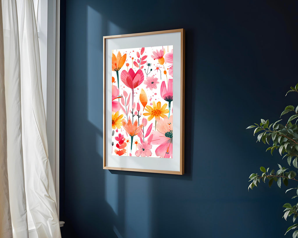 Acuarela Floral Multicolor | Cuadro decorativo de Monkey Canvas