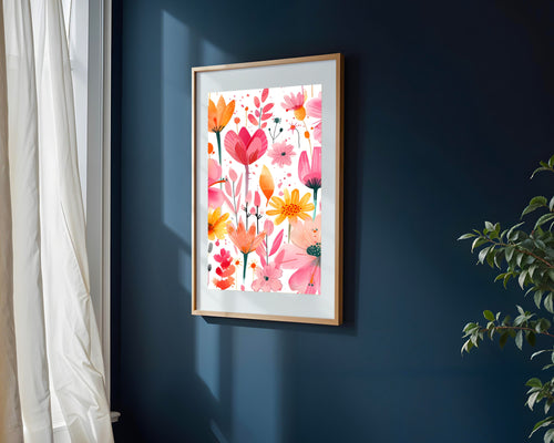 Acuarela Floral Multicolor | Cuadro decorativo de Monkey Canvas