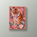 Tigre entre Rosas | Cuadro decorativo de Monkey Canvas