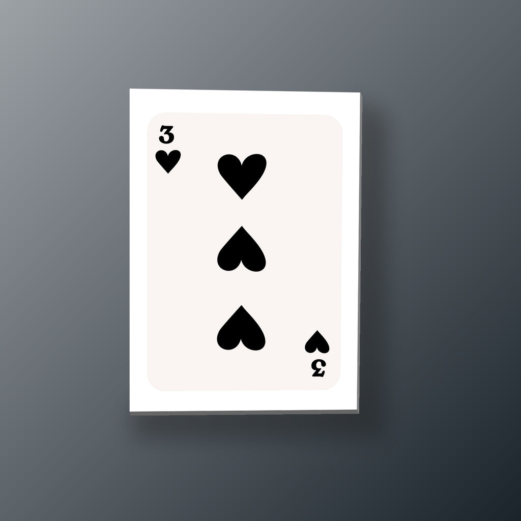 Tres de Corazones | Cuadro decorativo de Monkey Canvas