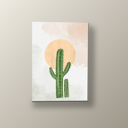 Cactus al Atardecer | Cuadro decorativo de Monkey Canvas