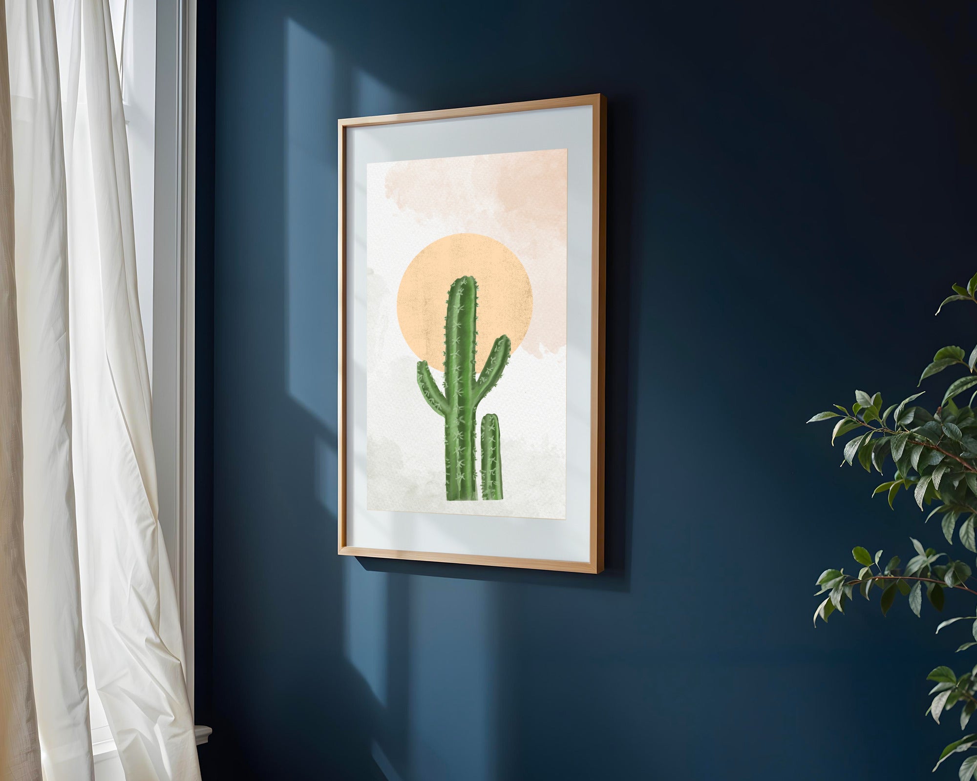 Cactus al Atardecer | Cuadro decorativo de Monkey Canvas