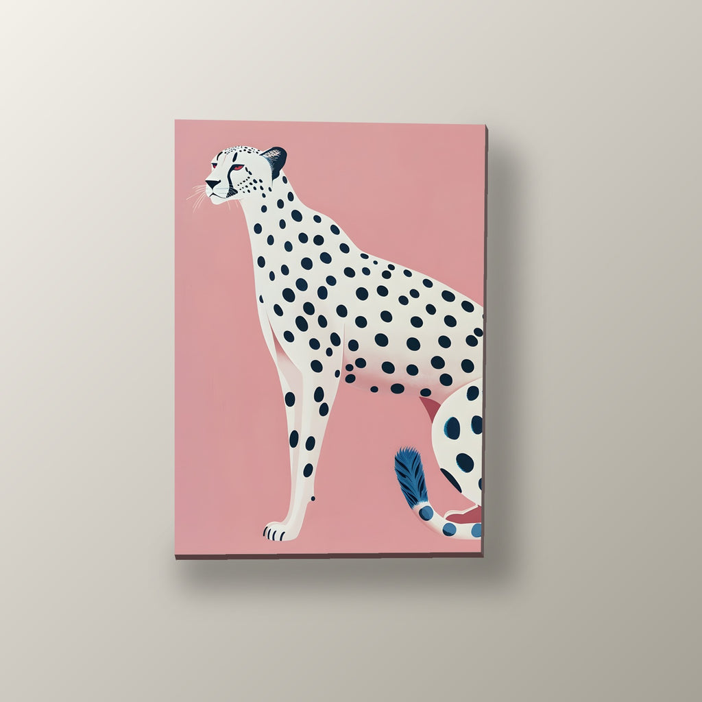 Leopardo Blanco de Cola Azul | Cuadro decorativo de Monkey Canvas