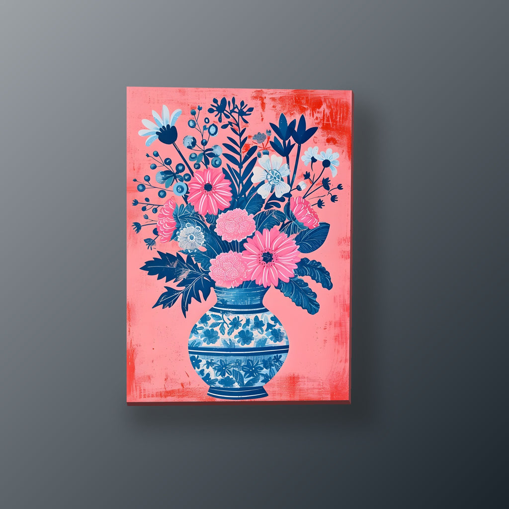 Ramo en Cerámica Azul | Cuadro decorativo de Monkey Canvas