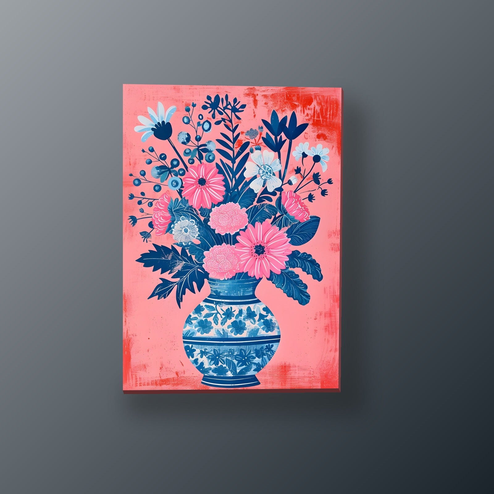 Ramo en Cerámica Azul | Cuadro decorativo de Monkey Canvas