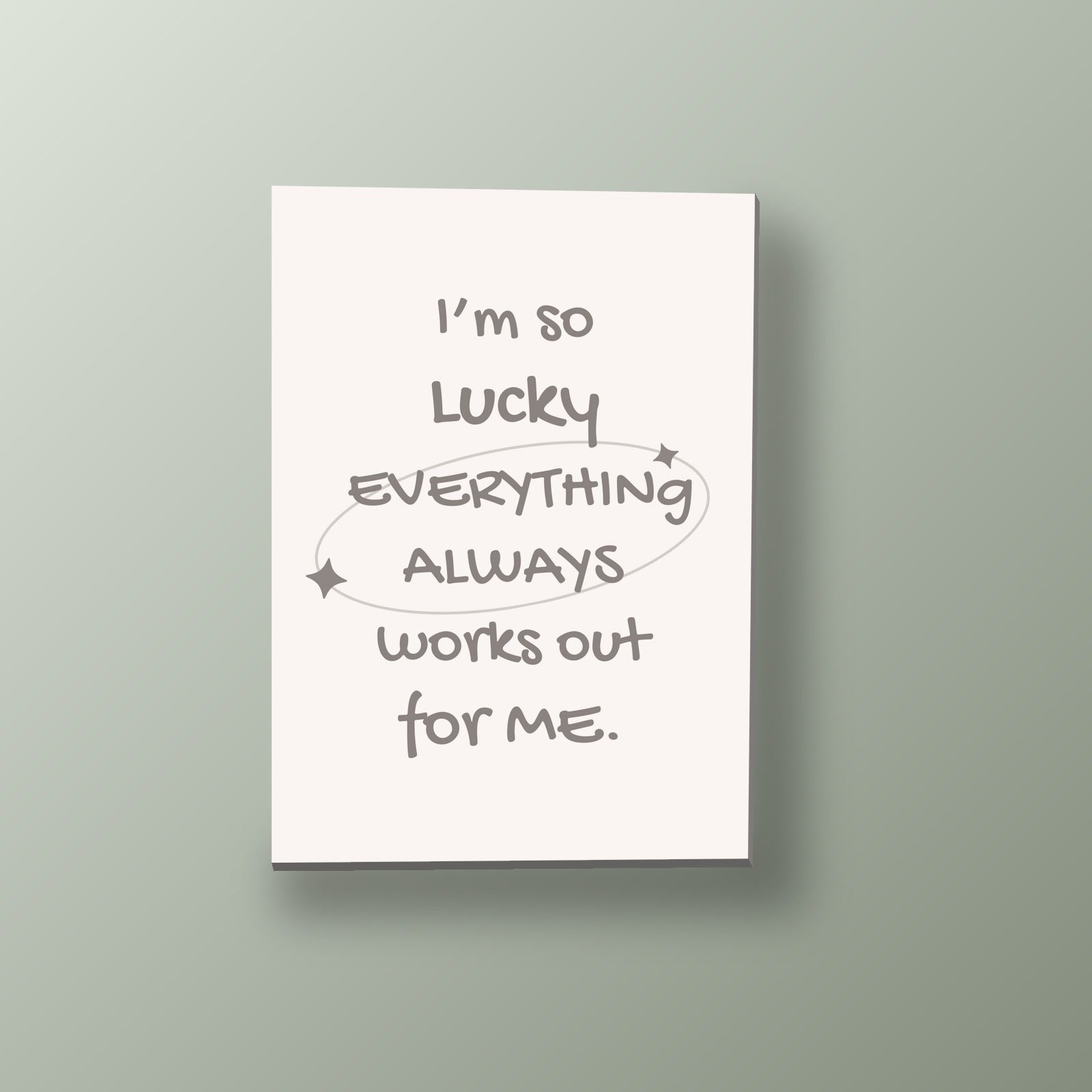 Frase de la Suerte | Cuadro decorativo de Monkey Canvas
