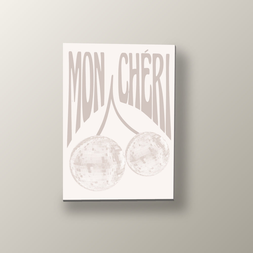 Cerezas Disco Beige | Cuadro decorativo de Monkey Canvas