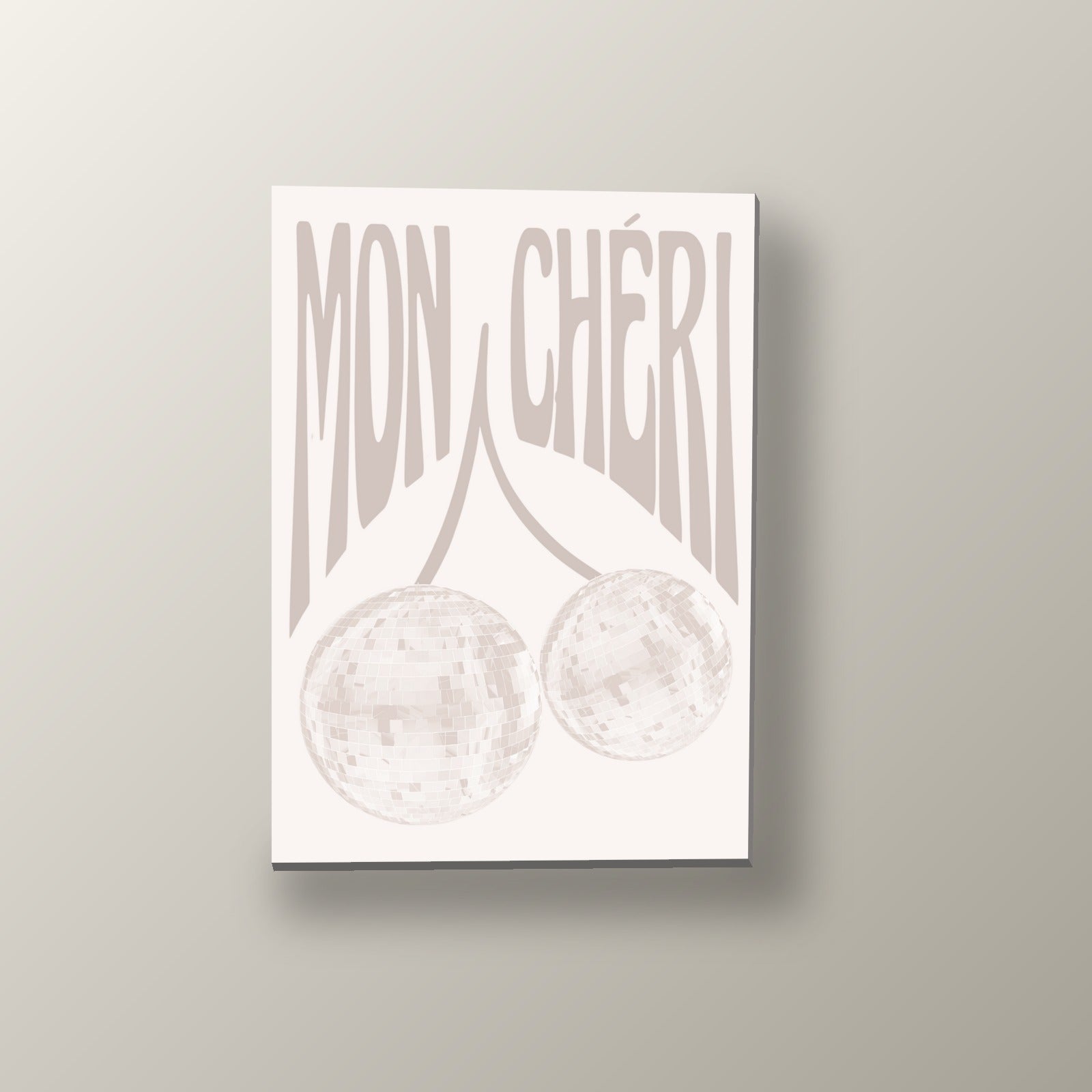 Cerezas Disco Beige | Cuadro decorativo de Monkey Canvas
