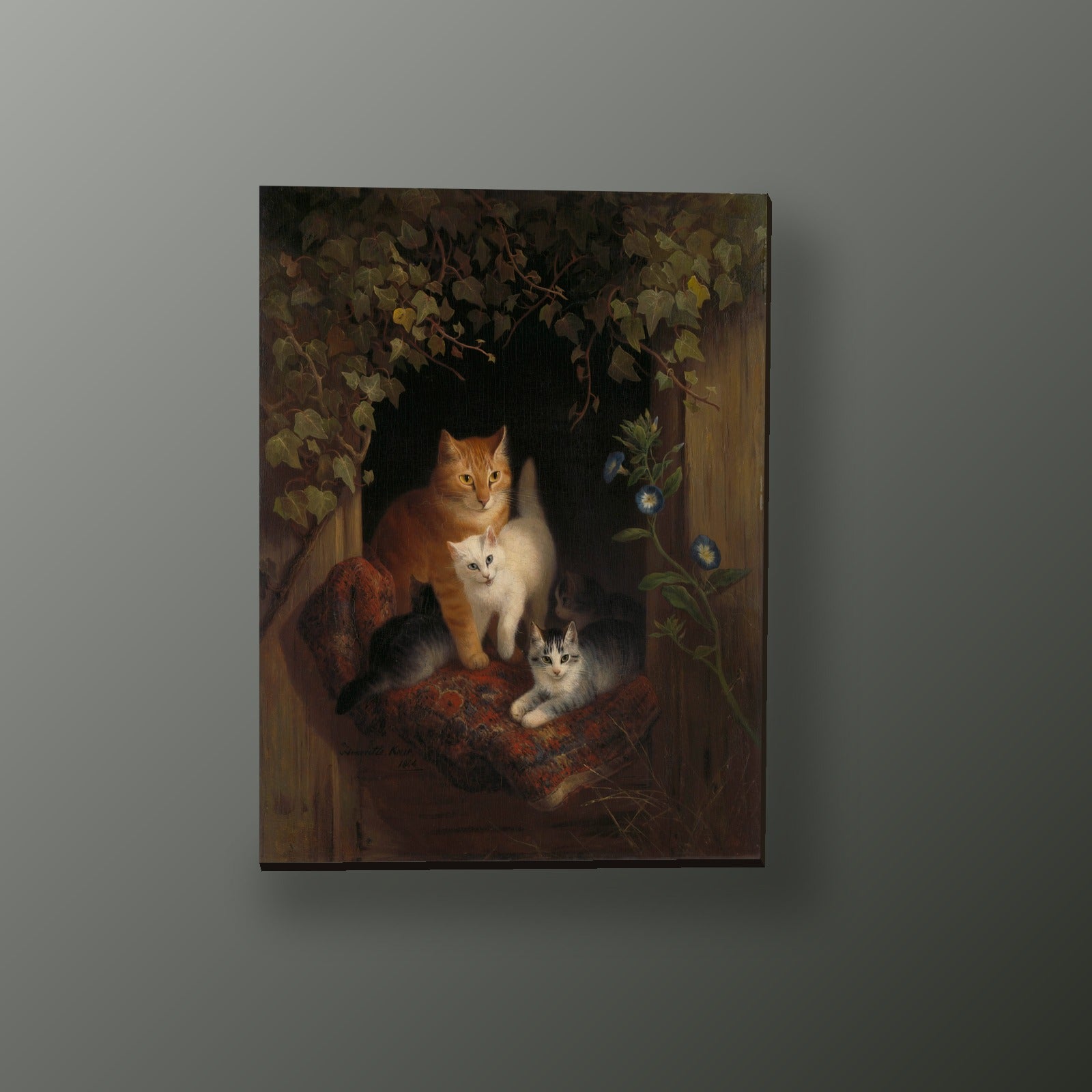 Familia Felina Vintage | Cuadro decorativo de Monkey Canvas