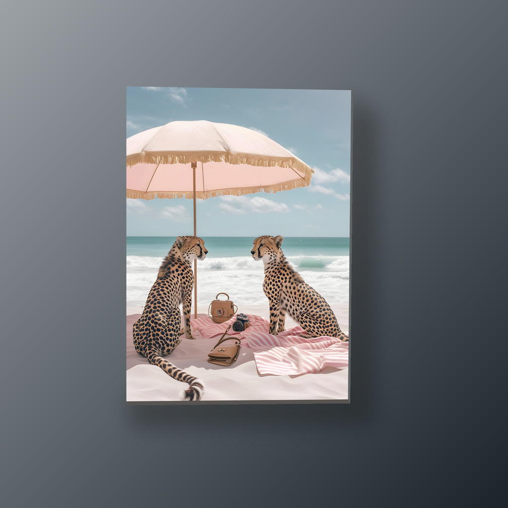 Guepardos de Playa | Cuadro decorativo de Monkey Canvas