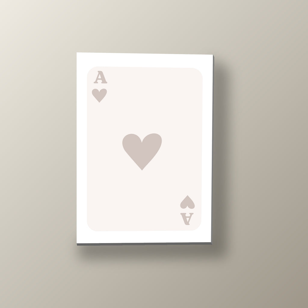 As de Corazones Beige | Cuadro decorativo de Monkey Canvas
