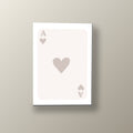 As de Corazones Beige | Cuadro decorativo de Monkey Canvas