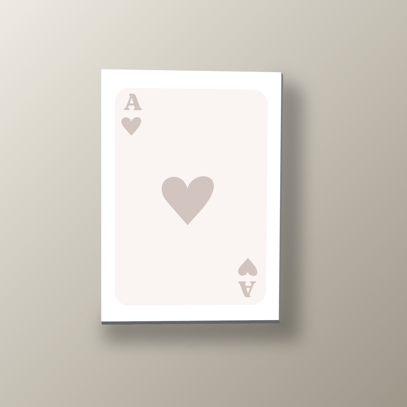 As de Corazones Beige | Cuadro decorativo de Monkey Canvas