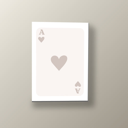 As de Corazones Beige | Cuadro decorativo de Monkey Canvas