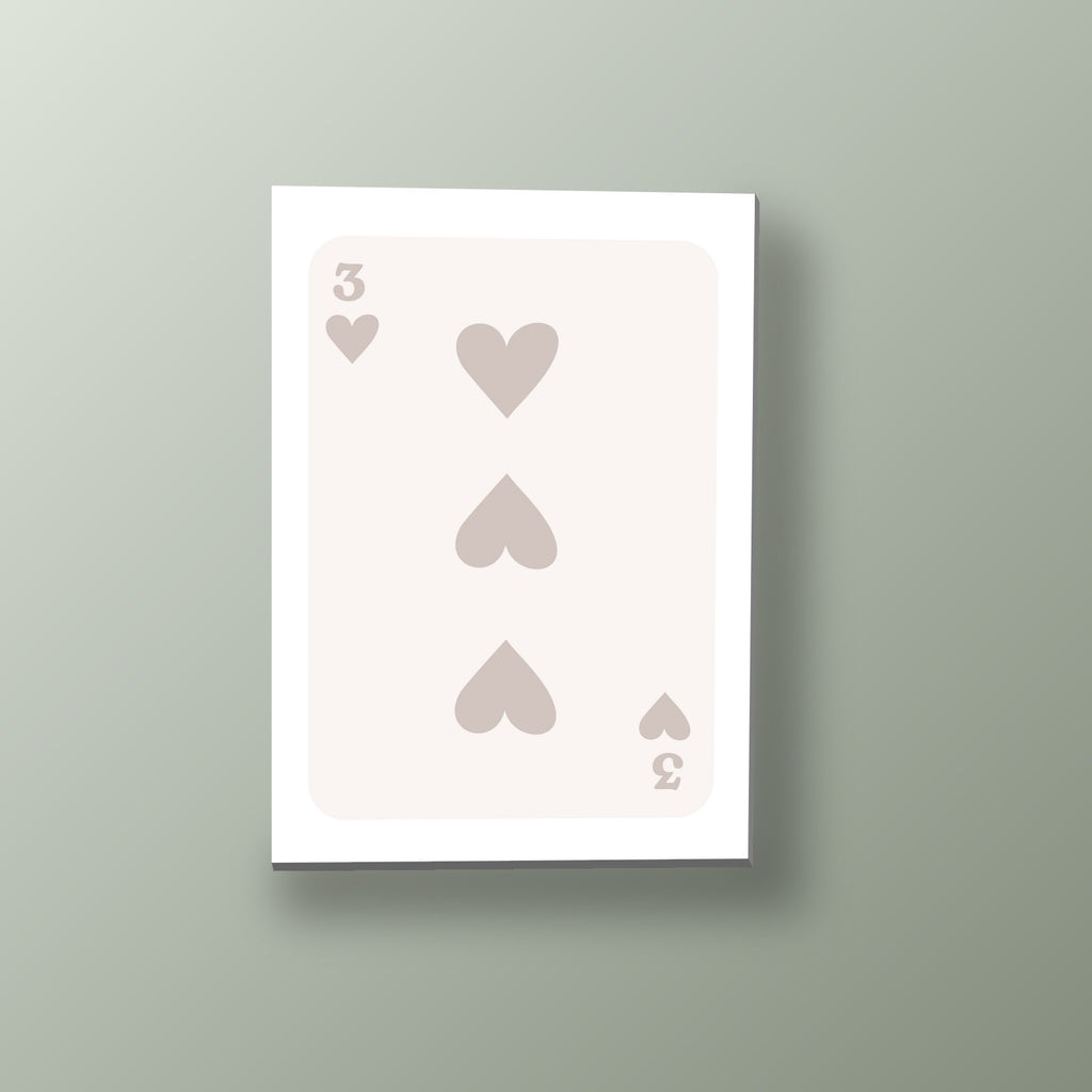 Tres Corazones Beige | Cuadro decorativo de Monkey Canvas