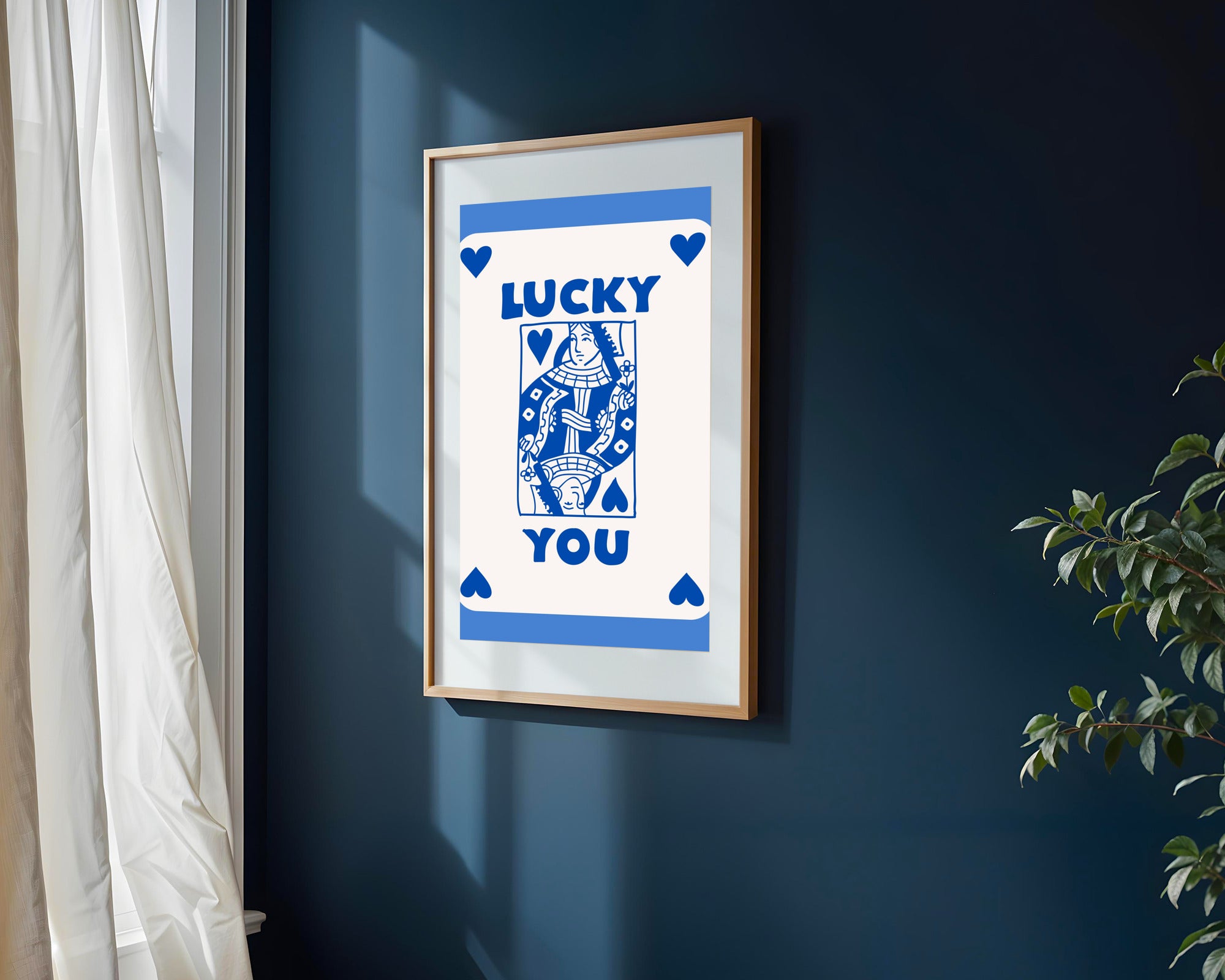 Reina de Corazones Azul | Cuadro decorativo de Monkey Canvas