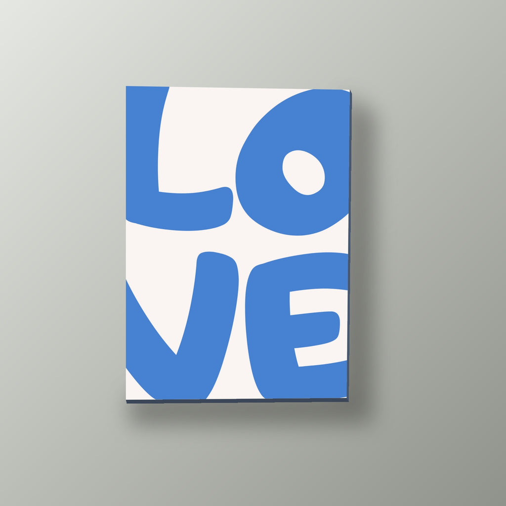 LOVE en Azul | Cuadro decorativo de Monkey Canvas