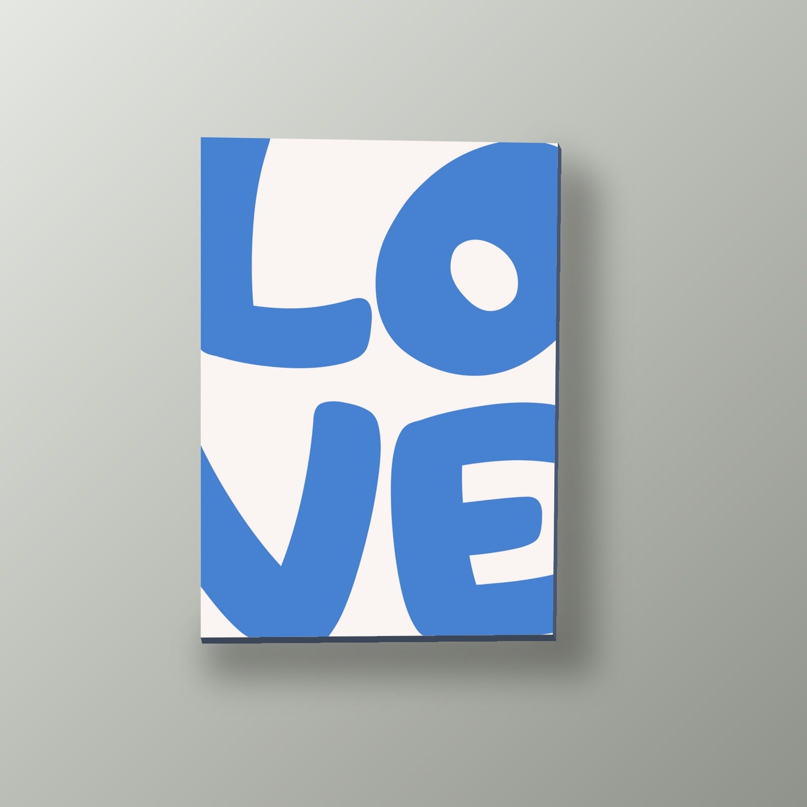 LOVE en Azul | Cuadro decorativo de Monkey Canvas