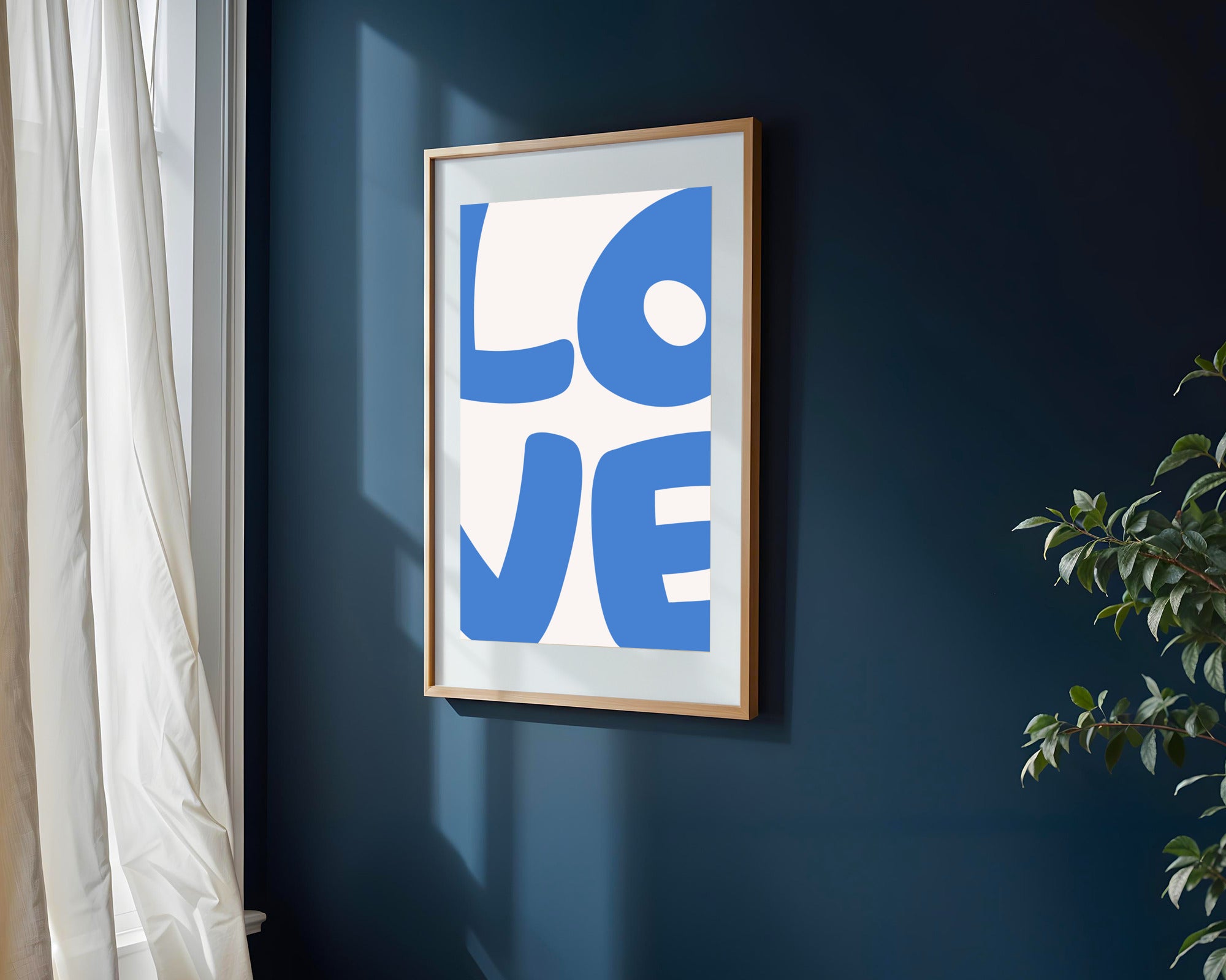 LOVE en Azul | Cuadro decorativo de Monkey Canvas