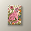 Tigre Rosa Bordado | Cuadro decorativo de Monkey Canvas